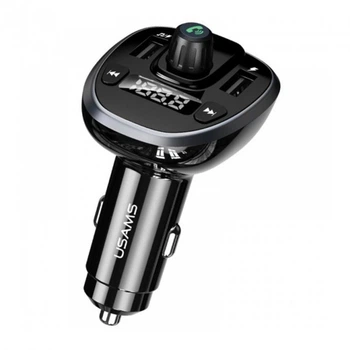 FM модулятор USAMS C21 Dual USB 3.4A Digital Display Wireless FM Car Charger