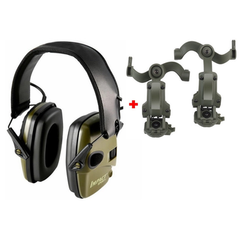 Активні навушники Howard Impact Sport + Premium кріплення на шолом каску (12500pr)