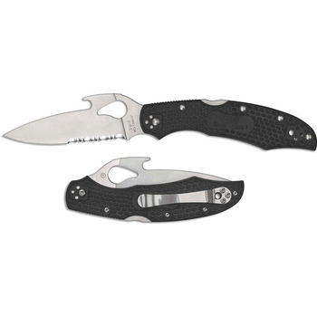 Ніж Spyderco Byrd Cara Cara 2 Emerson напівсерейтор (BY03PSBK2W)