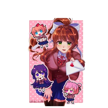 Плакат плакат аніме Доки Доки Doki Doki літературний клуб 42х29 см A3 (poster_0280)