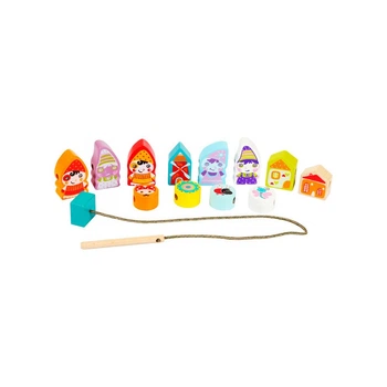 Деревянная игрушка Шнуровка Гномы Cubika 13654