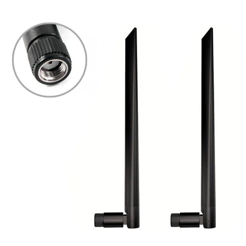 2 универсальные антенны GSM WiFi 6 dBi 900/1800MHz 2.4-5.8GHz RP SMA для роутеров, модемов, репитеров и т.п.