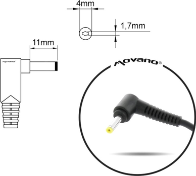 Блок живлення Mitsu для ноутбука Lenovo 20V 2.25A (4.0x1.7) (5ZM035)