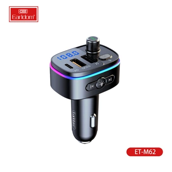 FM-трансмиттер (модулятор) bluetooth Earldom ET-M62 Black