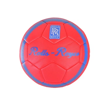 Мяч футбольный для игры на улице и в зале диаметр 21 см Красный RL FB2229
