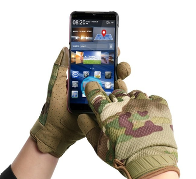 Тактические Летние Перчатки для Телефона с Сенсором с Защитой Пальцев Мультикам XL