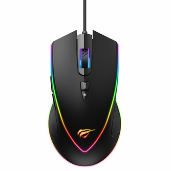 Мышка Havit HV-MS1017 игровая проводная 6400dpi 6кн RGB USB черная