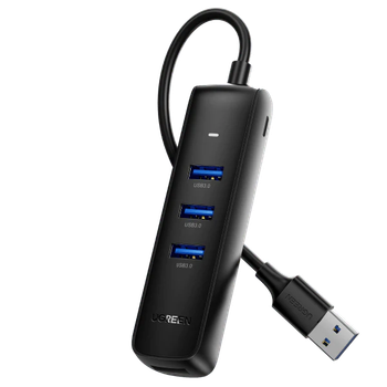 Адаптер UGREEN CM416 USB 3.0 4-Port Hub 1m Black (80657) Перехідник USB-хаб 4 порти Концентратор