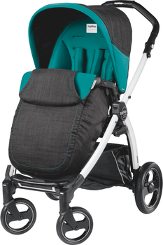 Коляска прогулочная Peg-Perego Book Plus 51 голубая с черным (PACK05-00000000004)
