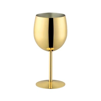 Бокал для вина золотого цвета 320 мл REMY-DECOR из нержавеющей стали
