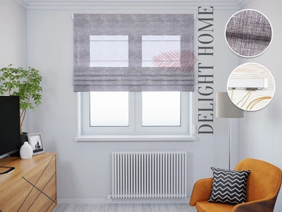 Римская штора система Light I&H Лен Файн Серый 40*170 см