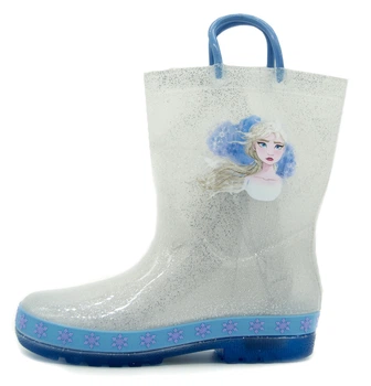 Резиновые сапоги светящиеся для девочки Disney Серебристый (Frozen silver (23,5 (14,5 см))
