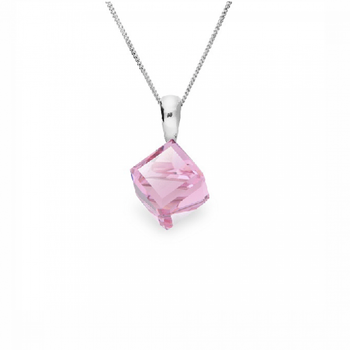 Срібний кулон Spark зі Swarovski Cube Small WJ48416LR