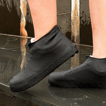 Гумові бахіли Lesko SB-150 Black 21 см на взуття від дощу захисні
