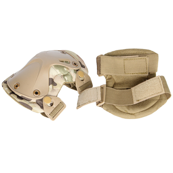 Комплект защиты AOKALI F001 Camouflage CP тактической наколенники, налокотники