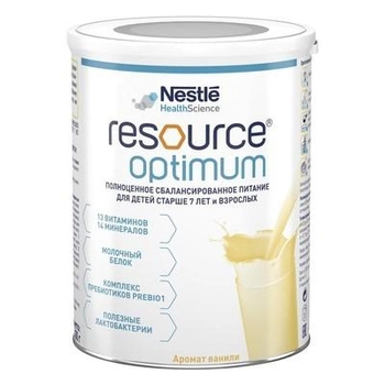 Ресурс Оптимум повноцінна збалансована суміш зі смаком ванілі для дітей віком від 7 років, 400 г