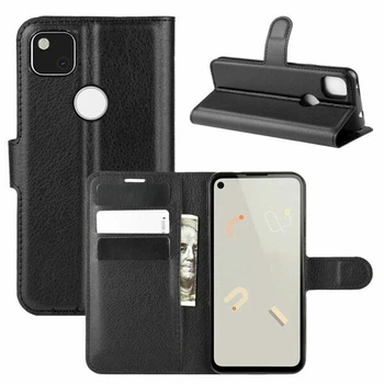 Классический чехол-книжка Deexe Book Type для Google Pixel 4A - Black
