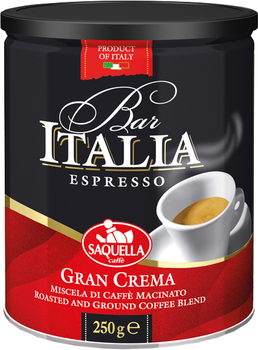 Кава мелена SAQUELLA Bar Italia Gran Crema 250 г (8002650000906)