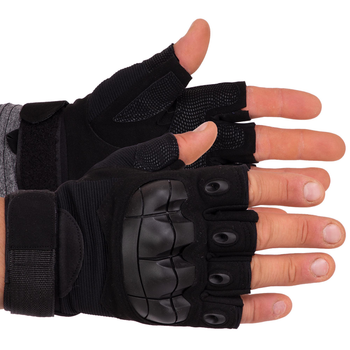 Перчатки тактические с открытыми пальцами SP-Sport BC-8788 Цвет: Черный размер: M