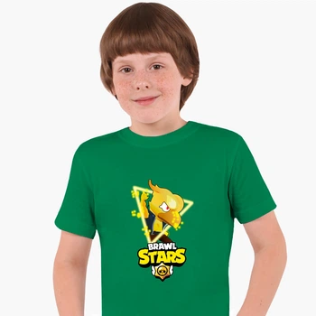 Детская футболка Бравл Старс Ворон (Brawl Stars Crow) (25186-1060) 122-128 см Хлопок Зеленый