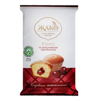 Кекс Жако с вишневой начинкой 240 г (4820078262812)