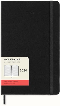 Дневник Moleskine 2024 13 х 21 см 400 страниц Черный (8056598856484)