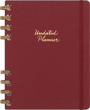 Еженедельник Moleskine с местом для дат Spiral 19 х 25 см 200 страниц Вишневый (8056598856361)
