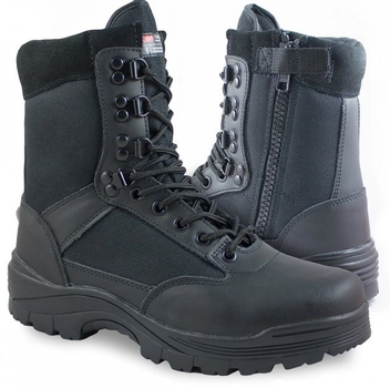 Ботинки тактические демисезонные Mil-Tec Side zip boots на молнии черные 12822102 размер 41
