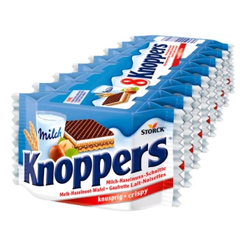 Вафлі Knoppers з шоколадом та лісовим горіхом 8шт 200 г