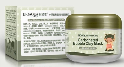 Маска для обличчя Bioaqua киснева бульбашкова очищаюча і відлущувальна 100г