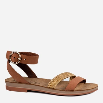 Sandały damskie skórzane Fantasy Sandals Kendal S503 36 Aragosta (5207200138099)