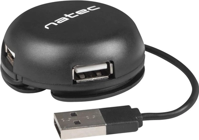 Hub USB Natec Bumblebee 4 x USB 2.0 Czarny (NHU-1330)