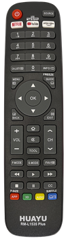 Пульт універсальні HUAYU HAIER RM-L1535 PLUS youtube/3d [UNIVERSAL] - 2672