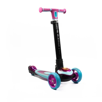 Самокат детский трехколесный iTrike MAXI JR 3-060-24-P, руль 71-82см, колеса ПУ с подсветкой, Розовый