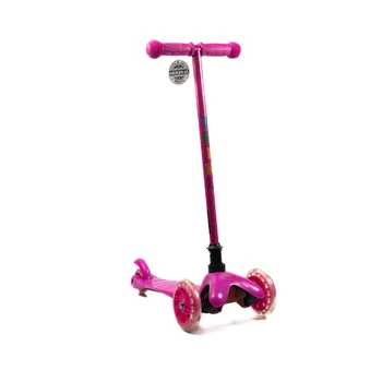 Самокат детский трехколесный iTrike Mini BB 3-013-5-P со светящимися колесами, Розовый