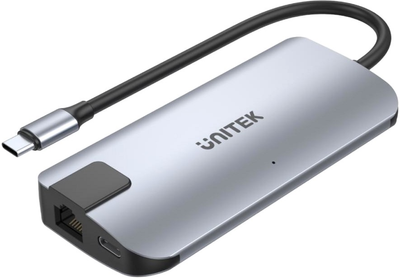 USB-хаб Unitek uHUB P5+ 5-in-1 USB-C Ethernet Hub with HDMI and 100W Power Delivery (D1028A)