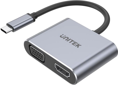USB-хаб Unitek uHUB Q4 Lite 4-in-1 USB-C Hub with MST Dual Display and PD 100W (D1049A)