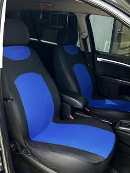 Авточехлы для Peugeot 106 (1991-2003) Pok-ter CARO с синей вставкой