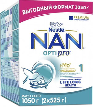 Суміш суха молочна Nestle NAN 1 Optipro з олігосахариди 2'FL для дітей від народження1050 г (7613287314512)