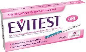 Тест-смужка Evitest для визначення вагітності 1 шт . (4033033417039)