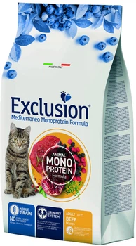 Полнорационный сухой корм Exclusion Cat Adult Beef с говядиной для взрослых кошек всех пород 12 кг (8011259004505)