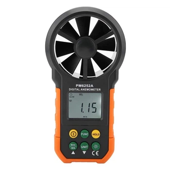Цифровой анемометр PEAKMETER PM6252A, портативный ручной измеритель скорости ветра (sv2502)