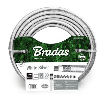 Шланг для полива NTS WHITE SILVER 1/2" – 30м Bradas