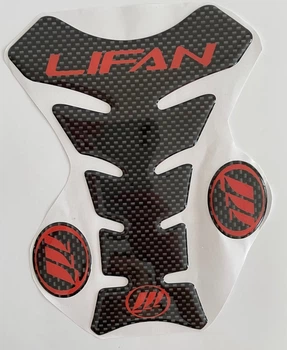 Об'ємна захисна наклейка на бак мотоцикла Lifan carbon red