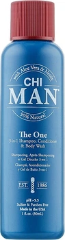 Средство 3в1 для мужчин CHI MAN Hair&Body Шампунь, кондиционер и гель для душа 30 мл (633911828076)