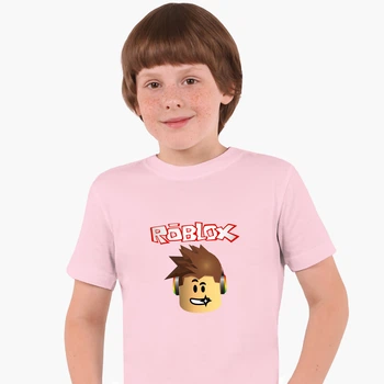Детская футболка для мальчиков Роблокс (Roblox) (25186-1713-27) 122-128 см Хлопок Розовый