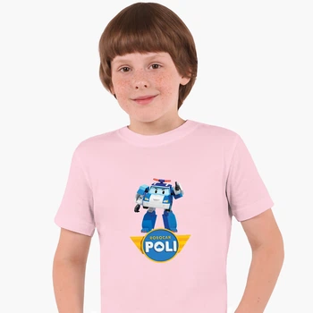 Детская футболка Робокар Поли (Robocar Poli) (25186-1620) 122-128 см Хлопок Розовый