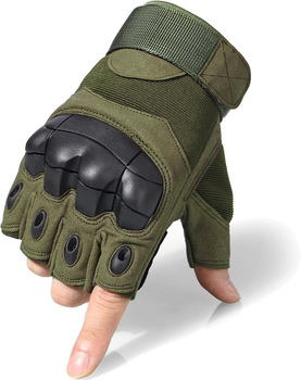 Перчатки тактические короткопалые с защитой костяшек Зевс UAD Олива XL