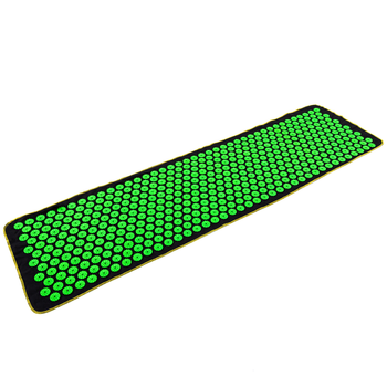 Массажный коврик Аппликатор Кузнецова (акупунктурный игольчатый массажер для спины) OSPORT Lite 145 (apl-010) Черно-зеленый