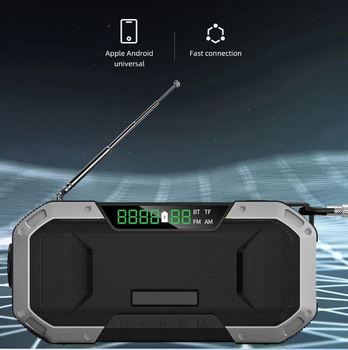 Портативный Аварийный Радиоприемник (радио) Kayinow 580F + фонарь и павер 5000mAh